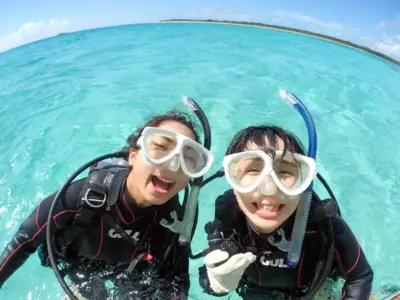 【石垣島/1日】幻の島上陸＆体験ダイビング＆ウミガメシュノーケリング〈GoProレンタル無料〉初心者専門の少人数制