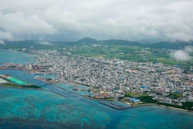 石垣島の市街地の風景